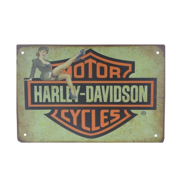 Harley Davidson Pin-Up Girl Sign