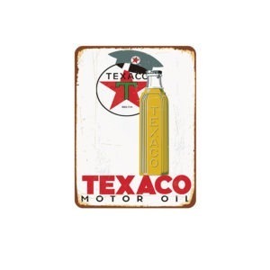 Texaco Oil Glass Bottle Sign