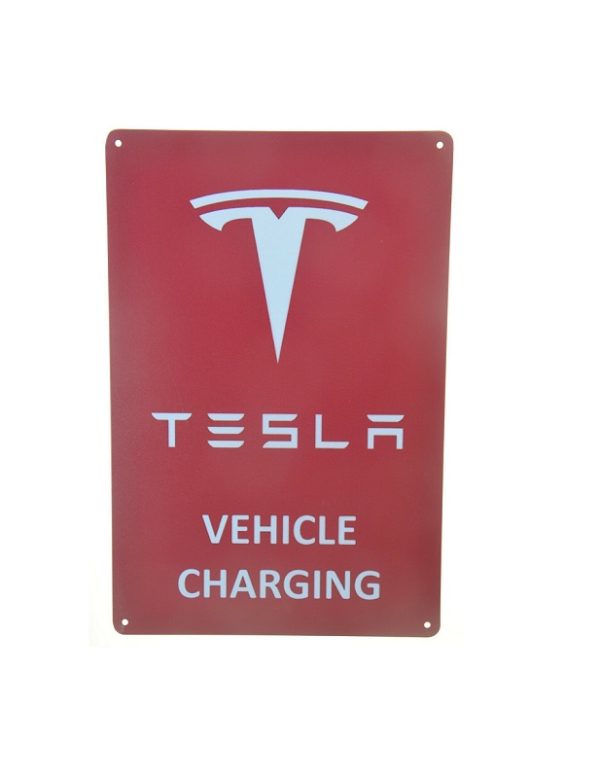Tesla Vehicle Charging Sign